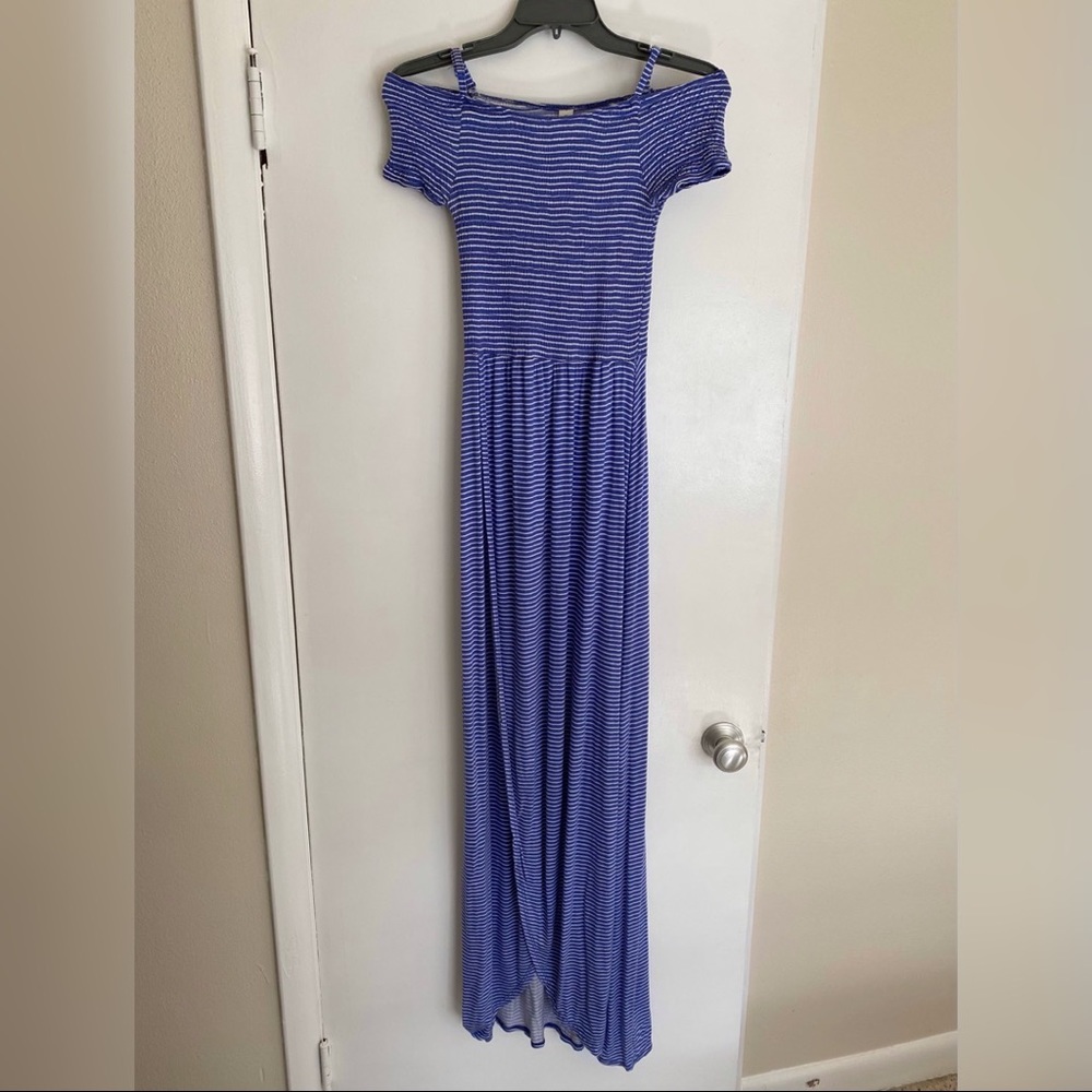 Periwinkle Striped Maxi Dress